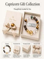 Capricorn Empire Manifestation Crystal Bracelet | Rutilated Quartz & Tiger's Eye Talisman