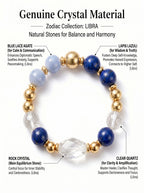 Libra Sovereign Balance Crystal Bracelet | Black Spinel & Aventurine Talisman