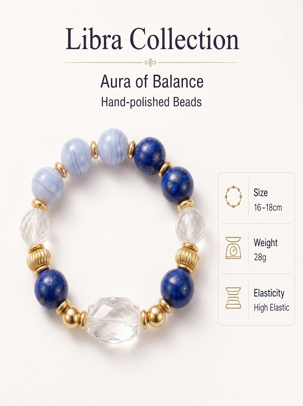 Libra Sovereign Balance Crystal Bracelet | Black Spinel & Aventurine Talisman