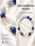 Libra Sovereign Balance Crystal Bracelet | Black Spinel & Aventurine Talisman