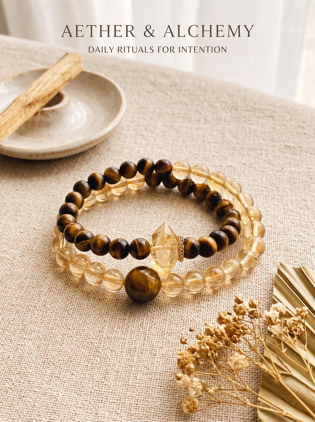 Sunlit Mountain" Premium Golden Sunstone & Citrine Composite Energy Bracelet: Solar Plexus Alignment, Dissolve Scarcity Fear & Manifest Scaled Revenue Velocity