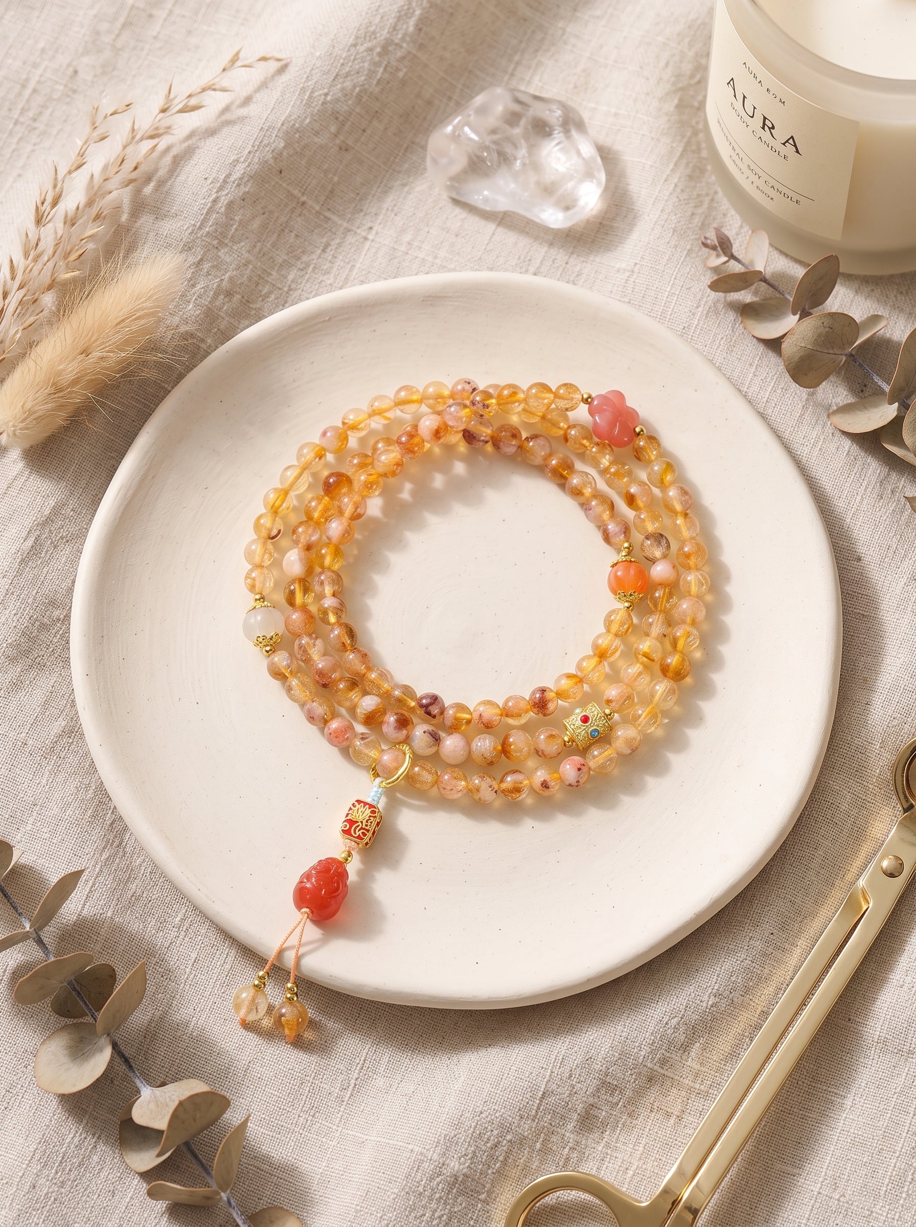 "Arcadian Pixiu" Natural Citrine Bracelet: Awaken Solar Plexus Wealth Absorption, One-Way Financial Firewall & Asset Protection
