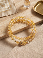 Daily Gold" Premium Citrine Phantom Pyramid & Rutilated Quartz Multi-Wrap Bracelet: Solar Plexus Alignment, Break Growth Bottlenecks & Manifest Multi-Channel Revenue Velocity