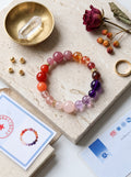 Five Elements: Fire" Natural Amethyst Shamanic Bracelet: Awaken Crown Chakra Clarity, Neutralize Corporate Friction & Attract Elite Mentors