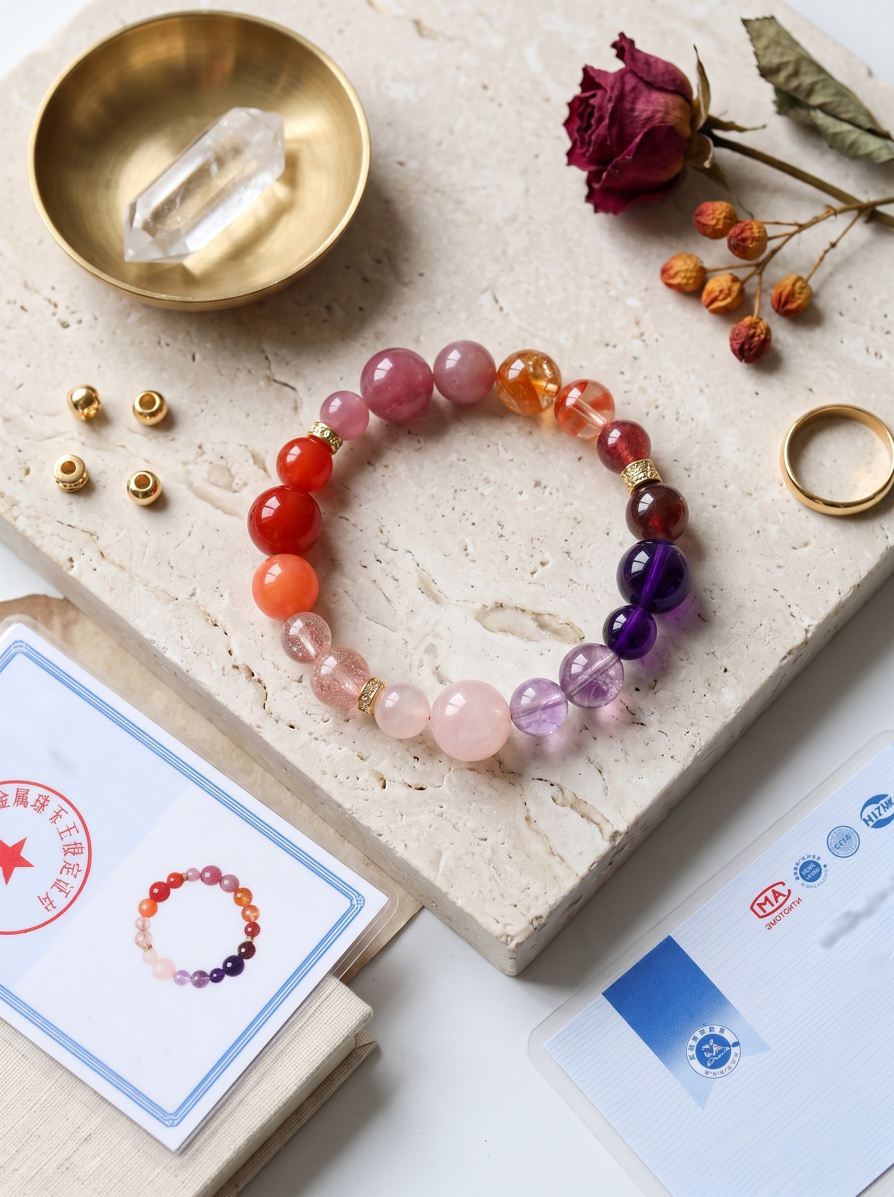 Five Elements: Fire" Natural Amethyst Shamanic Bracelet: Awaken Crown Chakra Clarity, Neutralize Corporate Friction & Attract Elite Mentors