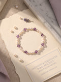 Violet Mist" Premium Dreamy Amethyst & Deep Sea Baroque Pearl Energy Bracelet: Third Eye & Heart Chakra Alignment, Dissolve Burnout & Manifest Sovereign Authority