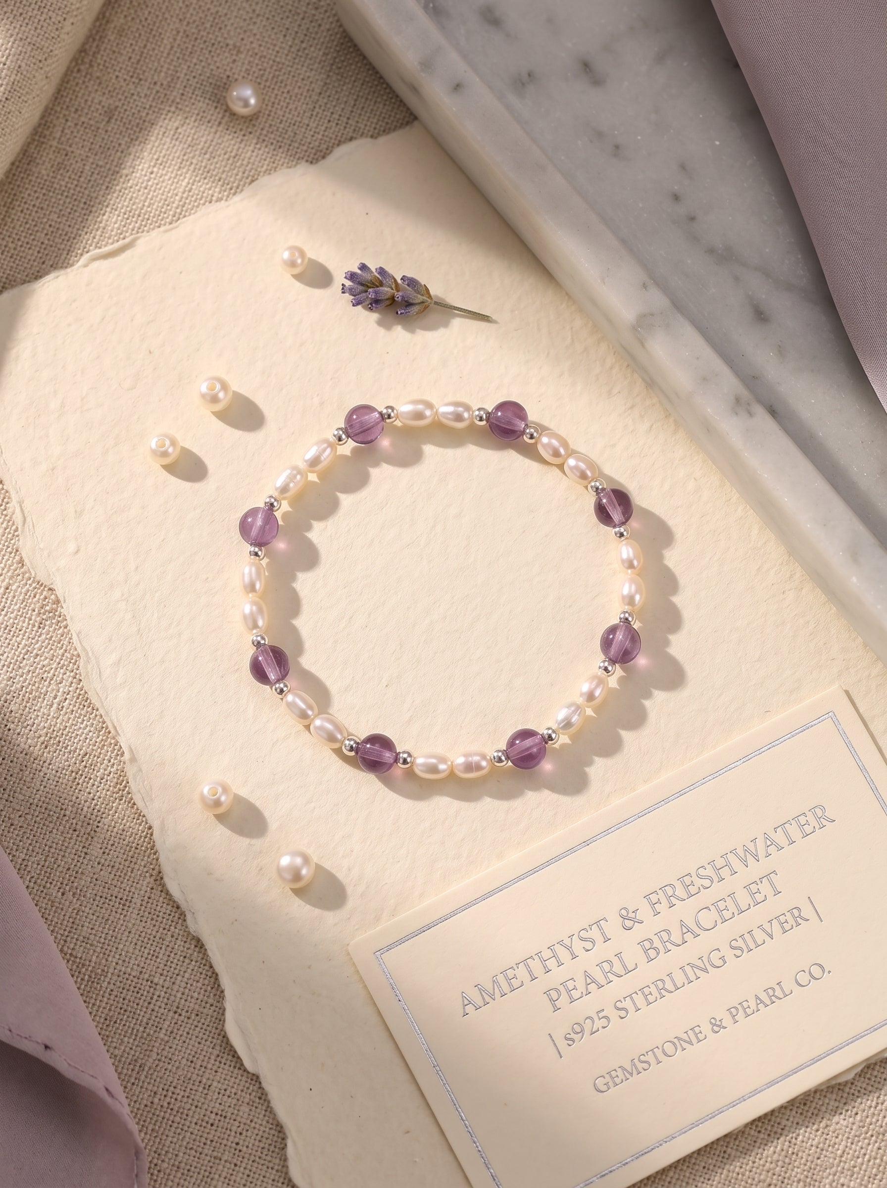 Violet Mist" Premium Dreamy Amethyst & Deep Sea Baroque Pearl Energy Bracelet: Third Eye & Heart Chakra Alignment, Dissolve Burnout & Manifest Sovereign Authority