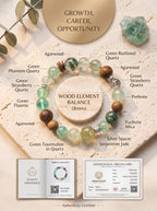 "Five Elements: Wood" Green Phantom Quartz Bracelet: Tiered Mountain Matrix for Breaking Scaling Plateaus and Manifesting Enterprise Wealth