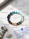 "Five Elements: Water" Natural Aquamarine Energy Bracelet: Dissolve Dawn Anxiety and Reclaim Clear Executive Communication