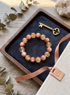 "Foil Koi" Premium Full-Inclusion Fire Quartz & Lepidolite Bracelet: Heart & Solar Plexus Alignment, Dissolve Executive Anxiety & Manifest Asymmetric Wealth Turnarounds