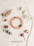 Sweet Blossom Curd" Premium Natural Rose Quartz & Lychee Jelly Agate Energy Bracelet: Heart Chakra Alignment, Dissolve Burnout & Manifest Sovereign Charisma