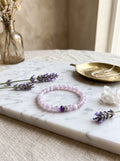 Stellar Dream" Premium Natural Amethyst & Super Seven Energy Bracelet: Crown & Third-Eye Alignment, Clear Mental Static & Manifest Executive Visionary Wisdom