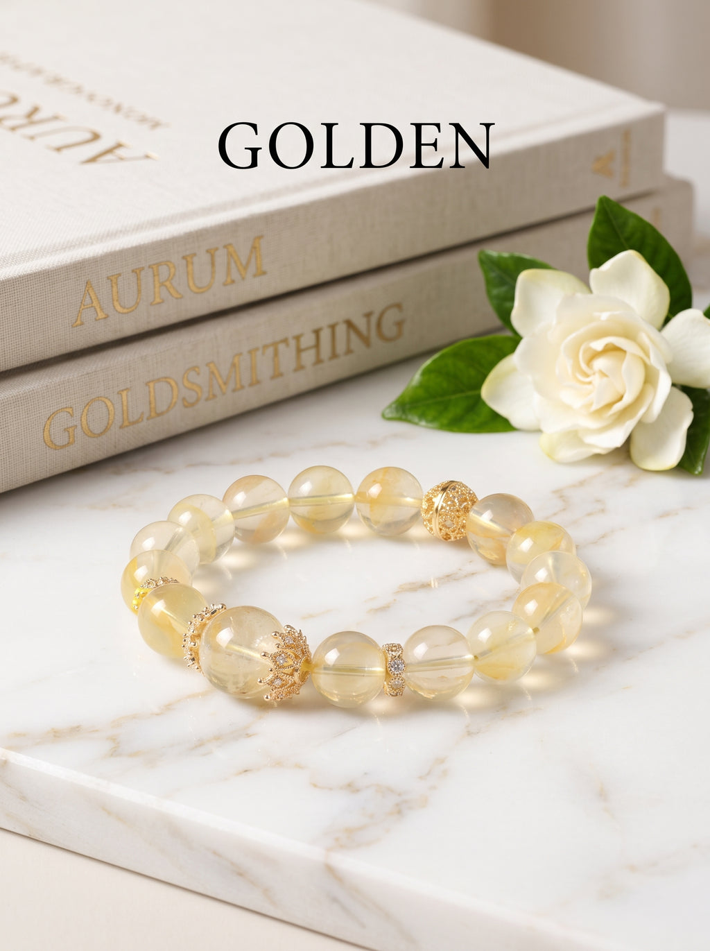 Golden Lapin Dream" Premium Rutilated Quartz Bracelet: Solar Plexus Alignment, Agile Market Leap & Instant Abundance Manifestation