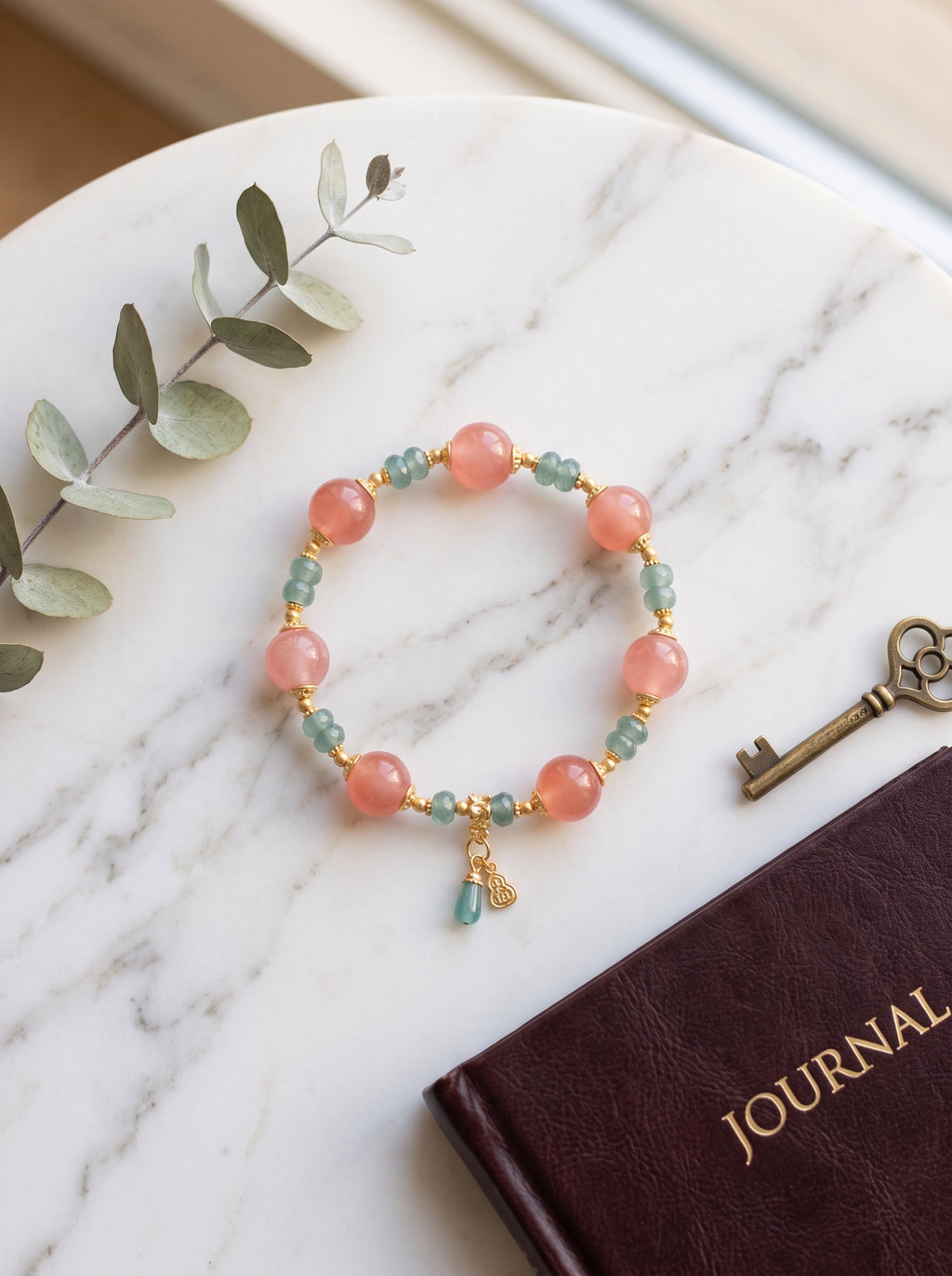 "Ice-Drift" South Red & "Deep Sea" Blue Water Jadeite Bracelet: Custom Sizes, Yin-Yang Equilibrium Matrix for Executive Focus