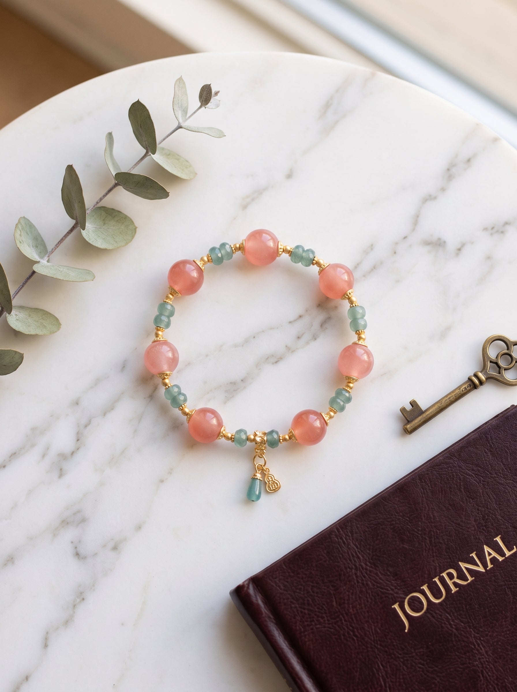 "Ice-Drift" South Red & "Deep Sea" Blue Water Jadeite Bracelet: Custom Sizes, Yin-Yang Equilibrium Matrix for Executive Focus