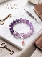 Period 9 Purple Fire" Premium Amethyst and Red Agate Bracelet: Awaken Crown Chakra Sovereignty, Harness the 2026 Macro Fire Matrix & Elevate Executive Charisma