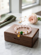 🤍🌸 The Resonance of Quiet Softness | Natural Clear Quartz & Pale Pink Hetian Jade Beaded Bracelet