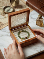 🤎  The Sovereign Stillness | Natural Hetian Jade & Agarwood Beaded Bracelet