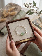 The Resonance of Foresight | Natural Clear Quartz & Prehnite Beaded Bracelet