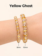 Premium Yellow Phantom Quartz Beaded Bracelet | Hand-Polished Natural Crystal Jewelry for Abundance & Success