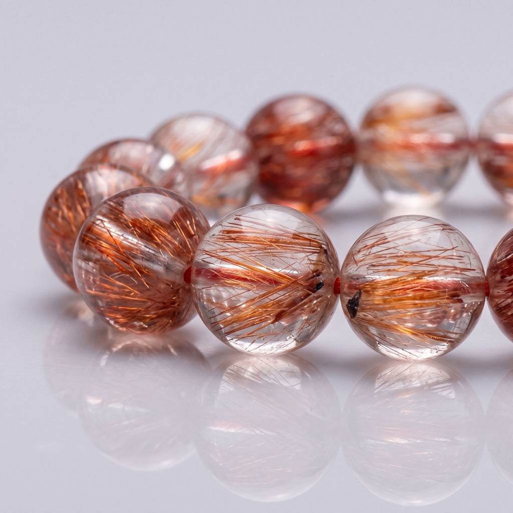 Natural Red Rabbit Hair Quartz Bracelet: The Stone of Vitality — Alpine Zone