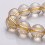 Natural Gold Rutilated Quartz Bracelet: Sovereign Abundance & Magnetic Ambition — Himalayan Ridge
