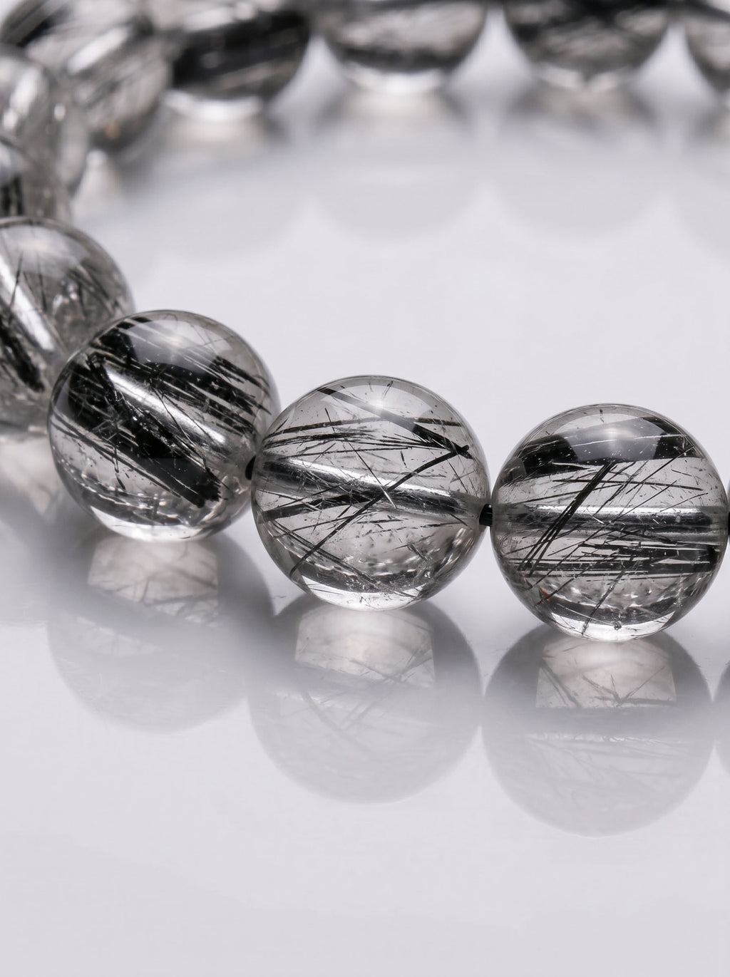 Natural Black Rutilated Quartz Bracelet: Unyielding Protection & Executive Power — Alpine Zone