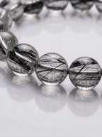 Natural Black Rutilated Quartz Bracelet: Unyielding Protection & Executive Power — Alpine Zone