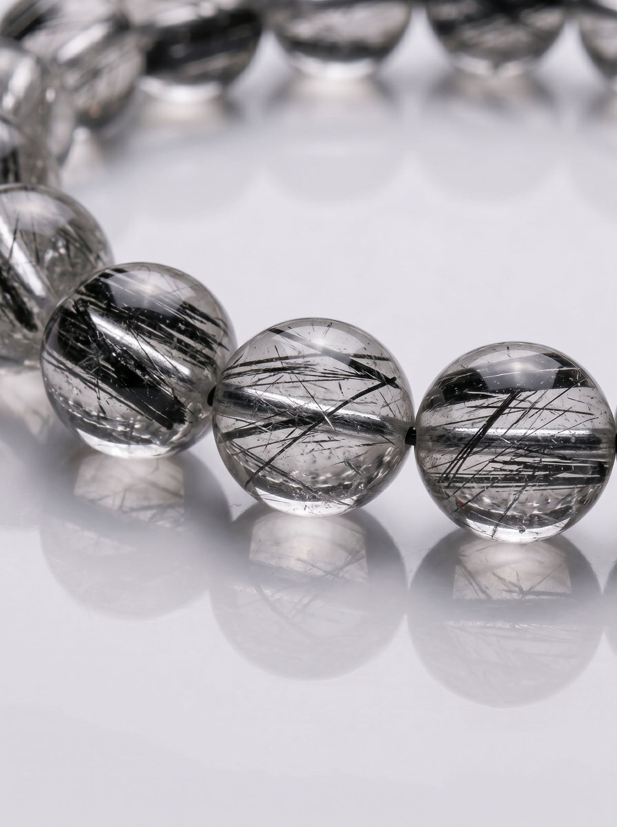 Natural Black Rutilated Quartz Bracelet: Unyielding Protection & Executive Power — Alpine Zone