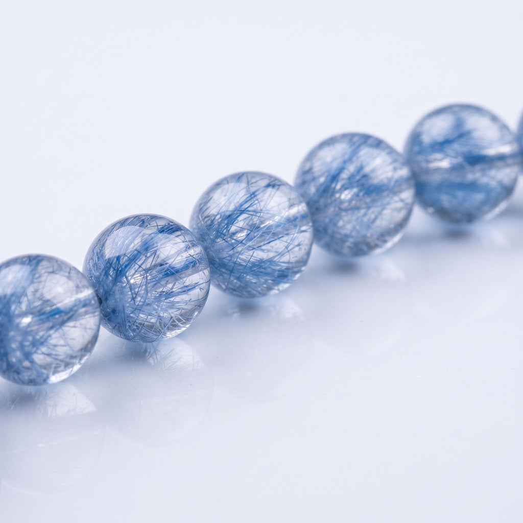 Natural Blue Rabbit Hair Quartz Bracelet: The Stone of Peace — Himalayan Ridge