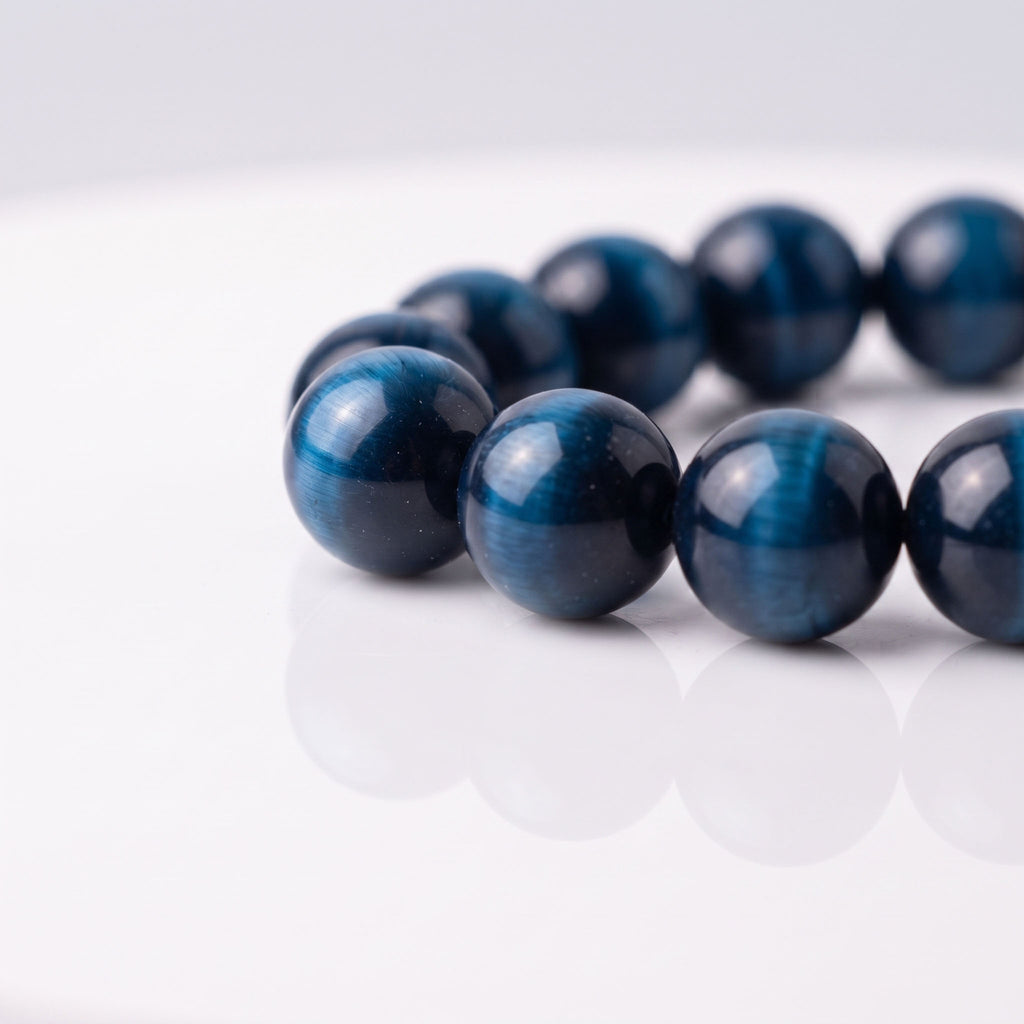 Natural Blue Tiger's Eye Bracelet: Clarity & Calm Energy — Gangdishé Peak