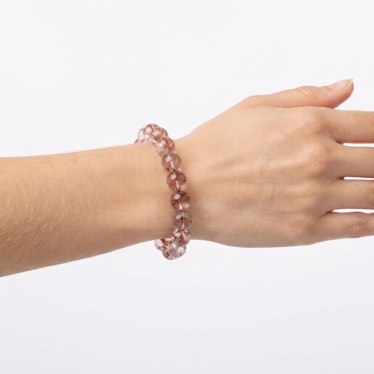 Natural Red Rabbit Hair Quartz Bracelet | The Stone of Vitality