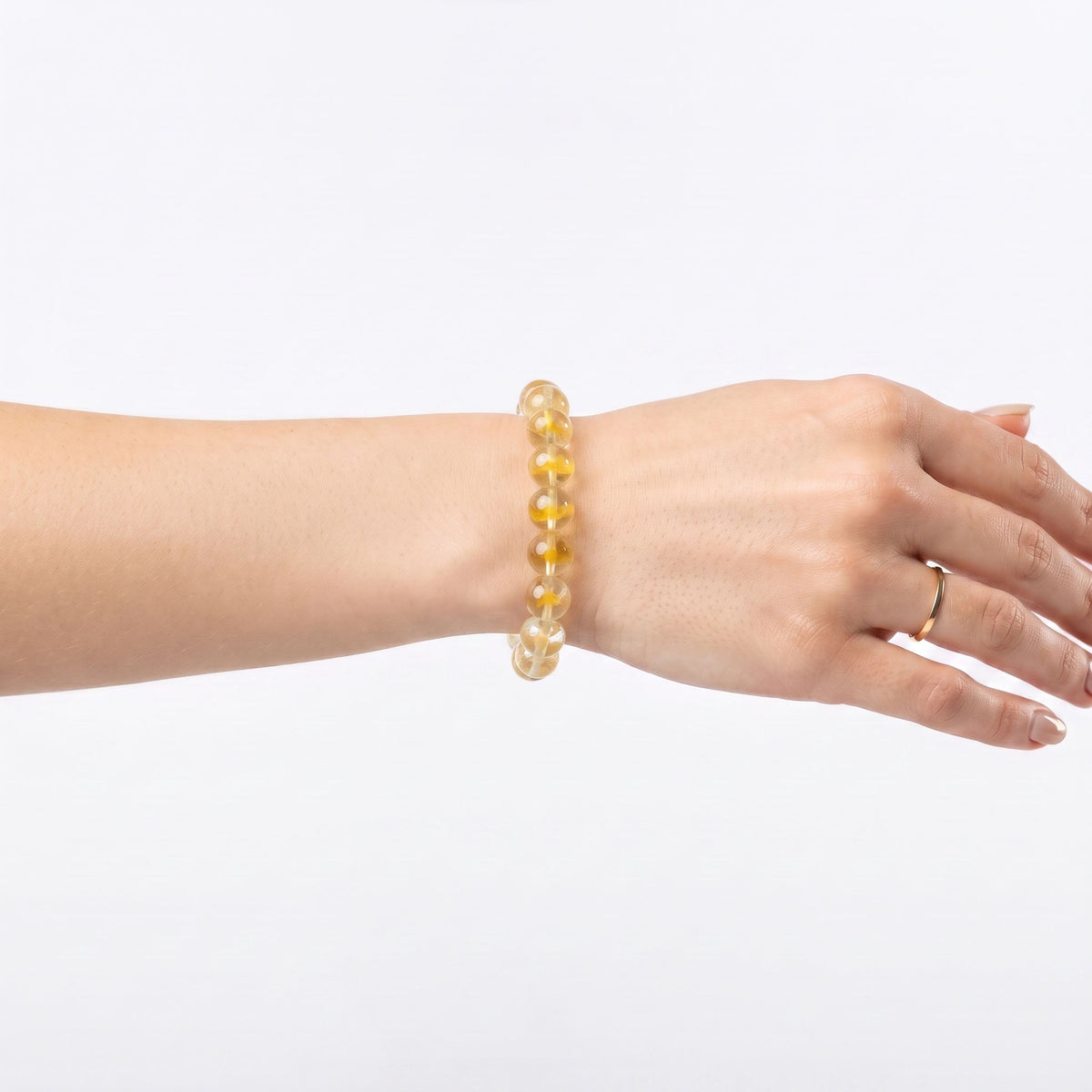 Natural Yellow Phantom Quartz Bracelet | The Stone of Manifestation