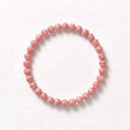 Natural Rhodochrosite Bead Bracelet, Serene Grace & Radiant Vitality Gemstone Jewelry