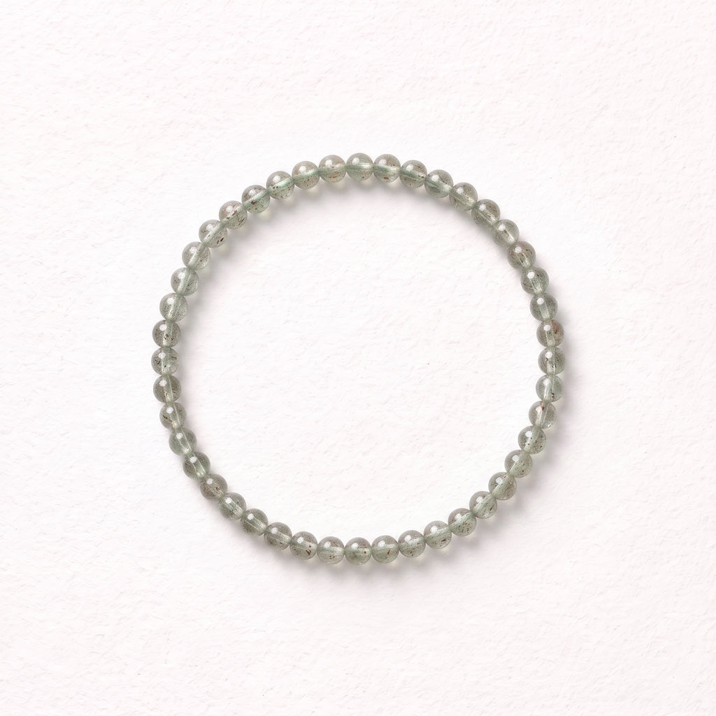 Natural Green Strawberry Quartz Bead Bracelet, Radiant Vitality & Harmonious Flow Gemstone Jewelry