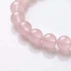 Natural Rose Quartz Bead Bracelet, Serene Grace & Harmonious Flow Gemstone Jewelry