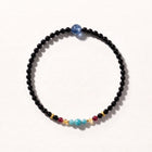 Natural Midnight Black Onyx & Vibrant Nanhong Crimson Harmony Collarchain: Dual-Loop Versatile Necklace — Kailash Vein