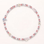 Natural Sparkling Strawberry Quartz & Soft Rose Quartz Double-Loop Harmony Collarchain: Versatile Necklace — Himalayan Ridge