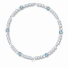 Clear Quartz & Ocean Aquamarine Double-Loop Serenity