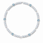 Clear Quartz & Ocean Aquamarine Double-Loop Serenity
