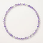 Natural Celestial Lavender Amethyst & Pure Clear Quartz Double-Loop Radiance Collarchain: Versatile Necklace — Kailash Vein