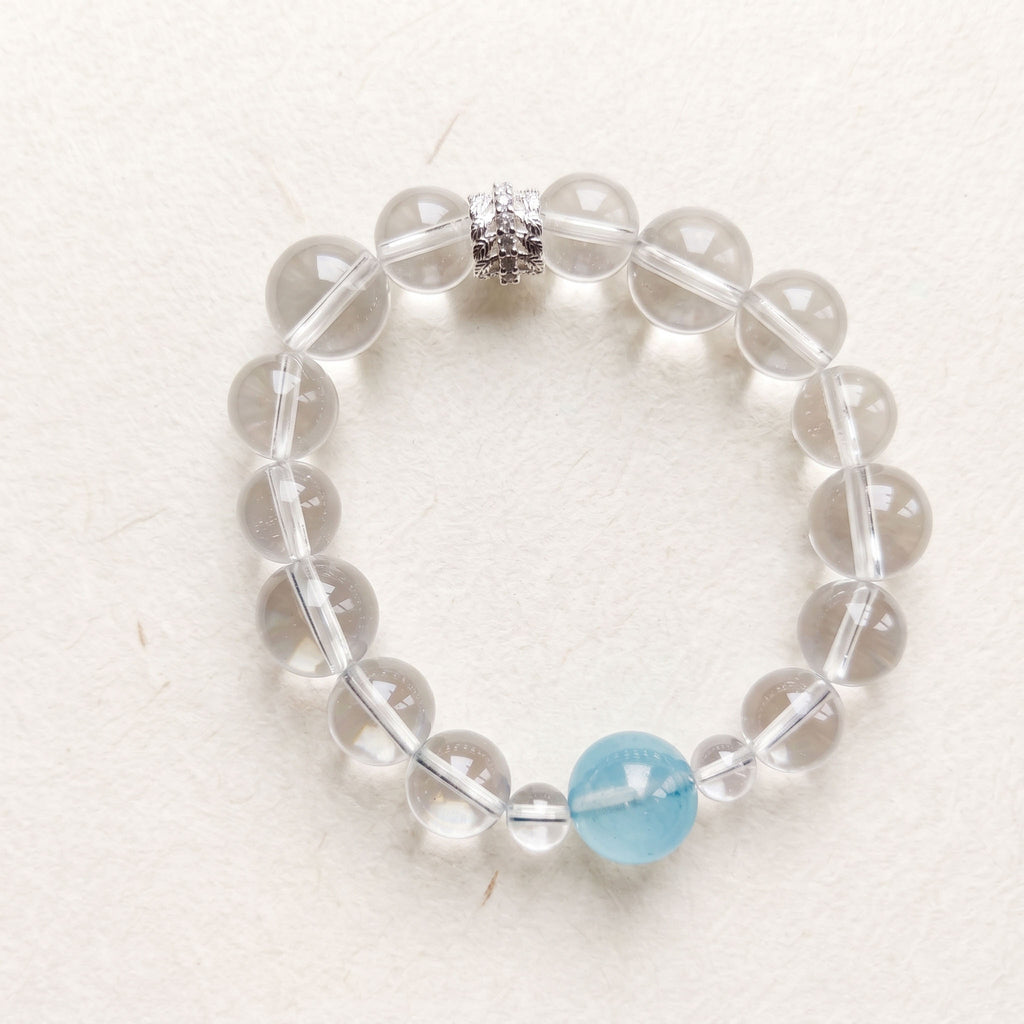 Pure Clear Quartz & Aquamarine: Ocean Serenity & Infinite Clarity