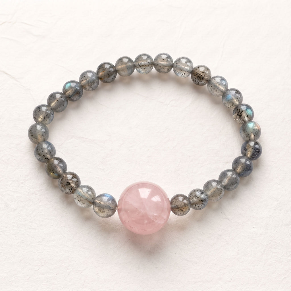Grey Moonstone & Rose Quartz: Intuitive Insight & Compassionate Strength