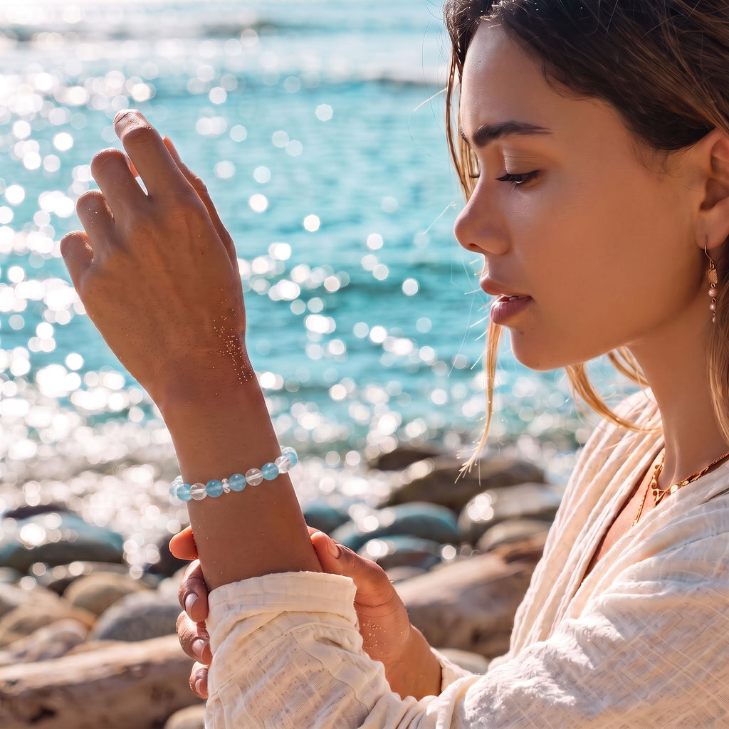 Royal Aquamarine & Clear Quartz: Ocean Calm & Absolute Clarity