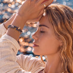 Natural Cosmic Silver Obsidian & Luminous Blue Tiger's Eye Double-Loop Fusion Collarchain: Versatile Necklace — Alpine Zone
