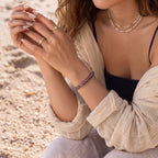 Natural Purple Rutilated Quartz Bracelet: The Stone of Prosperity — Kailash Vein
