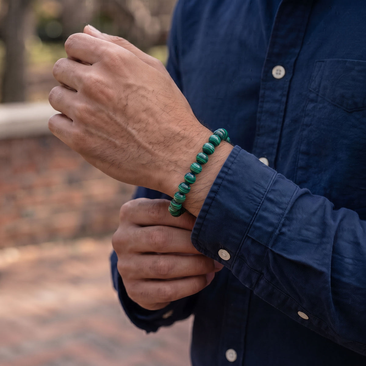 Natural Malachite Bracelet: Protection & Transformation — Gangdishé Peak