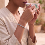 Natural Larimar Bead Bracelet, Serene Calm & Harmonious Flow Gemstone Jewelry