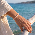 Natural Cherry Blossom Agate Bead Bracelet, Serene Grace & Harmonious Flow Gemstone Jewelry