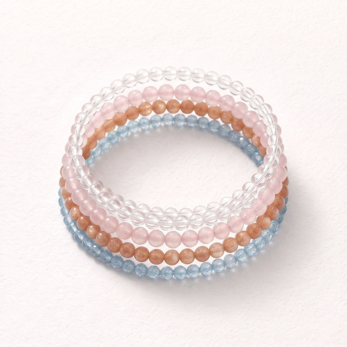 Cancer Emotional Sanctuary 4-Piece Bracelet Stack | Zodiac Intuition & Healing Set